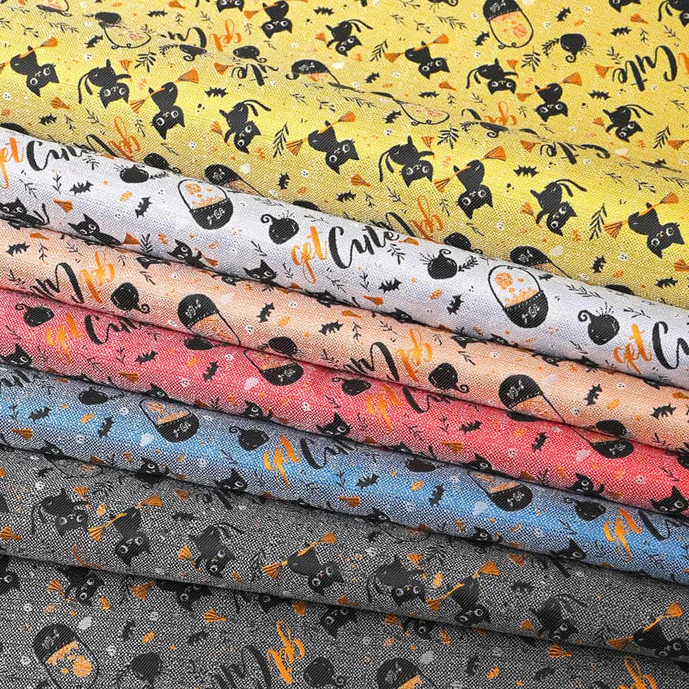 Halloween Magic Black Cat Tie Fabric (1)